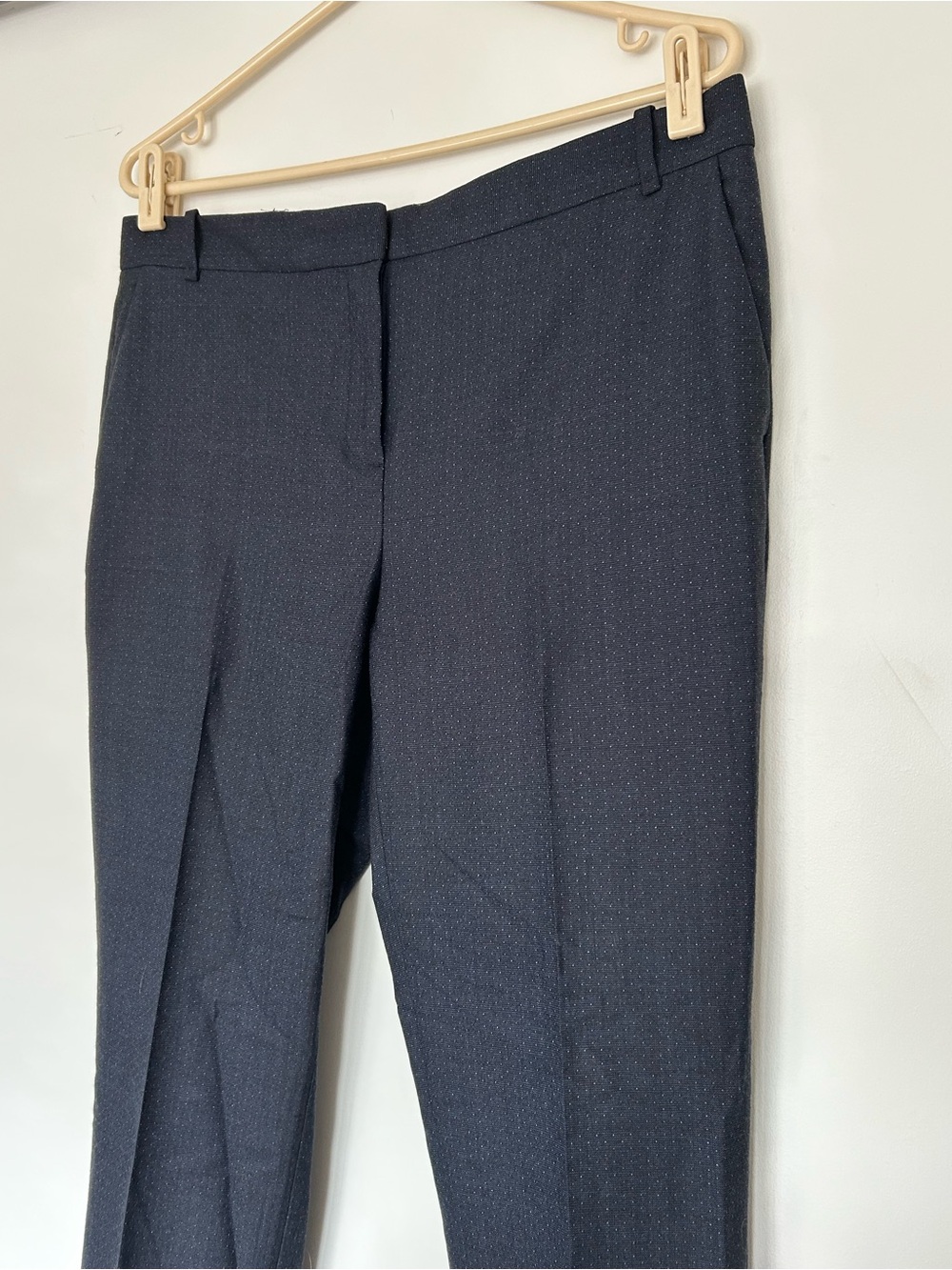 Massimo Dutti Womens Rayon Dress Pants US 10 Blue Gray dotted